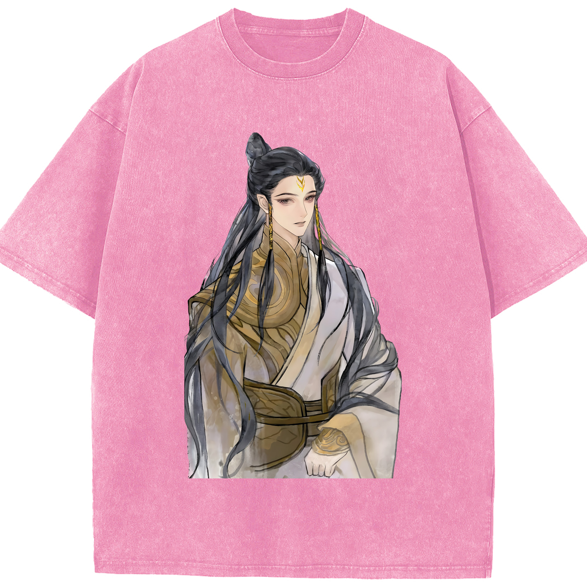 （画像用） Ne Zha 2 ナタ 魔童の大暴れ 綿100% ヴィンテージ風 半袖Tシャツ（フロントプリント）